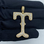 Initial T Old English Diamond Pendant - additional product view 2