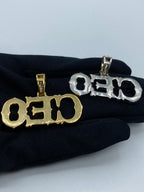 CEO Name Baguette Diamond Pendant - additional product view 6
