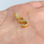 10K Gold Cursive S Initial Diamond Pendant - additional product view 2