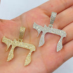 14K Chai Diamond Pendant - additional product view 2