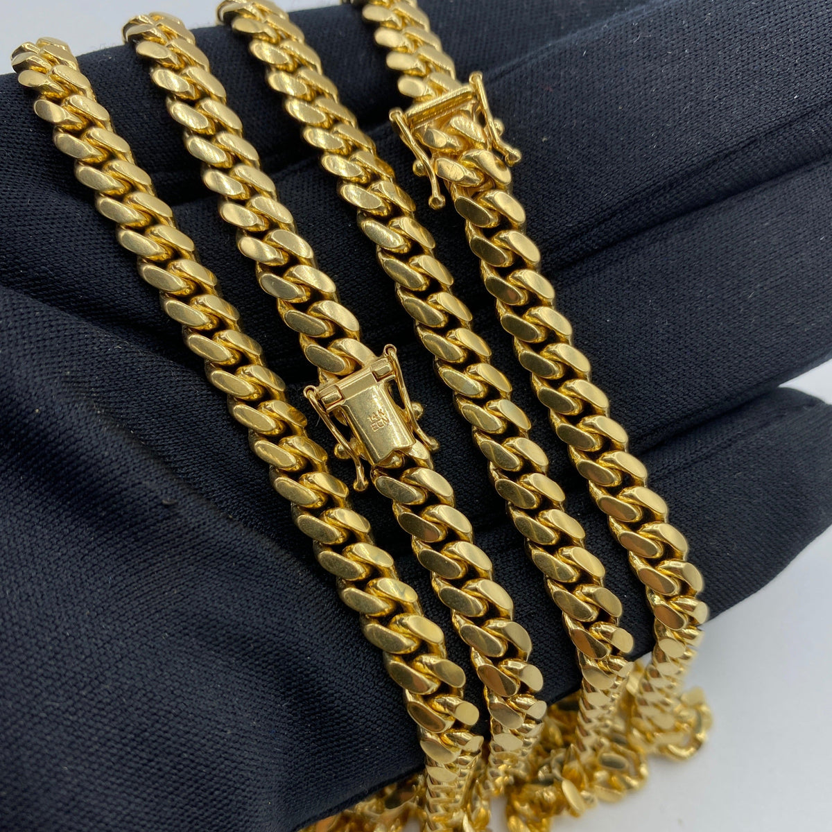 14K Gold 6.2mm Solid Miami Cuban Link Chain 24–26 in - additional product view 4