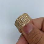 14K Gold Rose Square Diamond Ring - additional product view 2