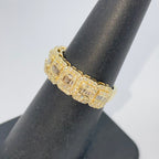 10K Gold 6.8mm Rectangle Diamond Baguette Ring - additional product view 6