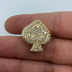 10K Gold Lucky Spade Diamond Ring - additional product view 2