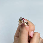 14K Gold Baguette Diamond Square Engagement Ring - additional product view 7