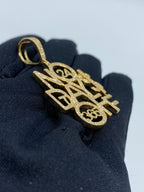 10K Gold "no Days Off" Diamond Pendant - additional product view 3