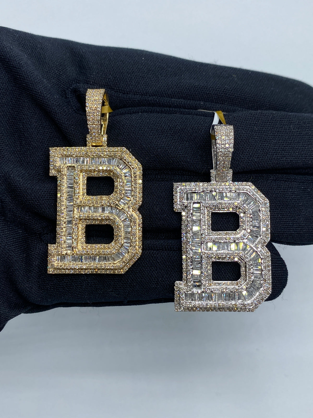 Initial B Baguette Diamond Pendant - main product photo