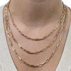 14K Gold 3.8mm Paper Clip Chain 16 in-20 in - additional product view 2
