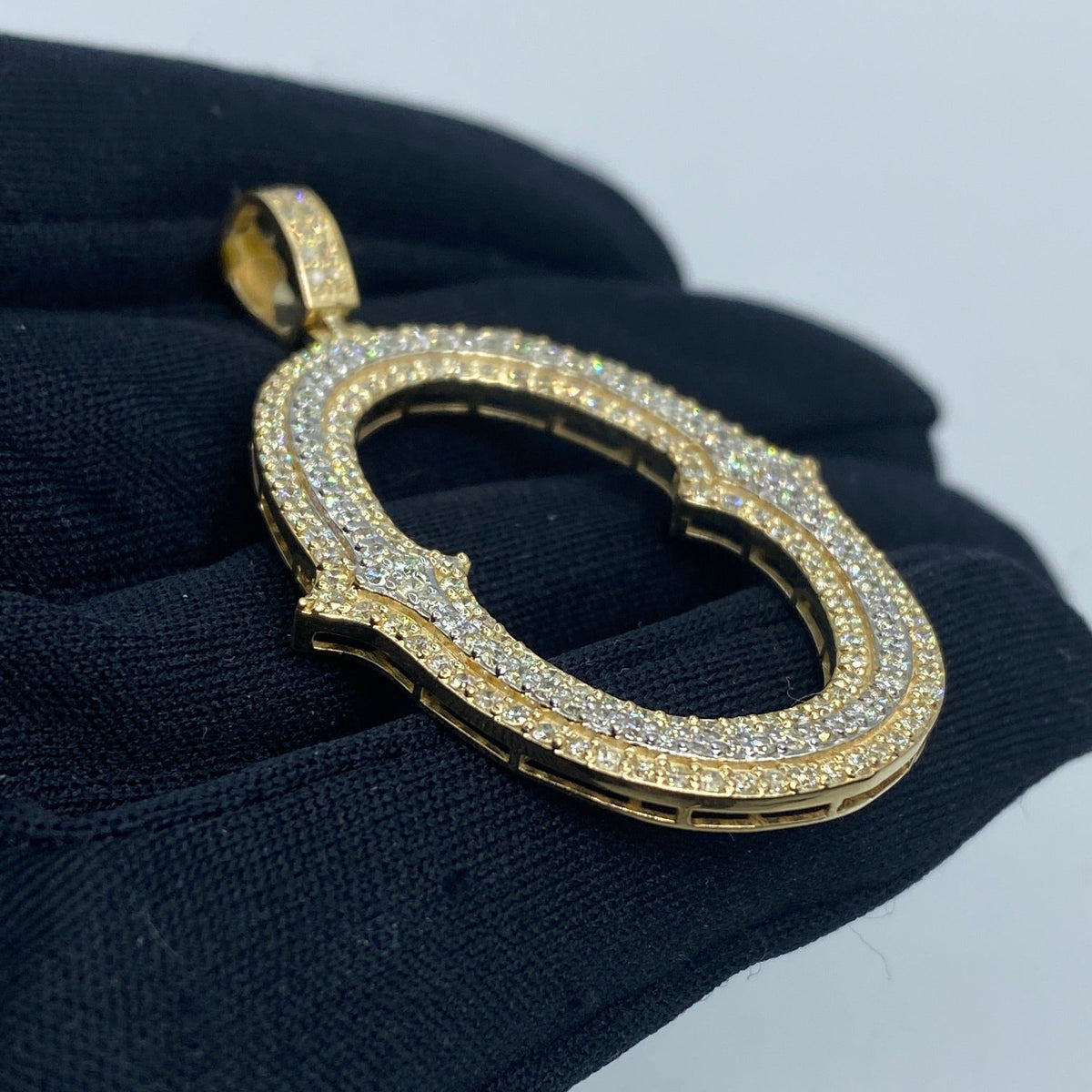 Initial O Old English Diamond Pendant - additional product view 3