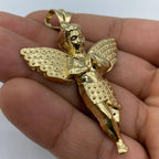 14K Gold Baby Angel Pendant 2.5 in - additional product view 7