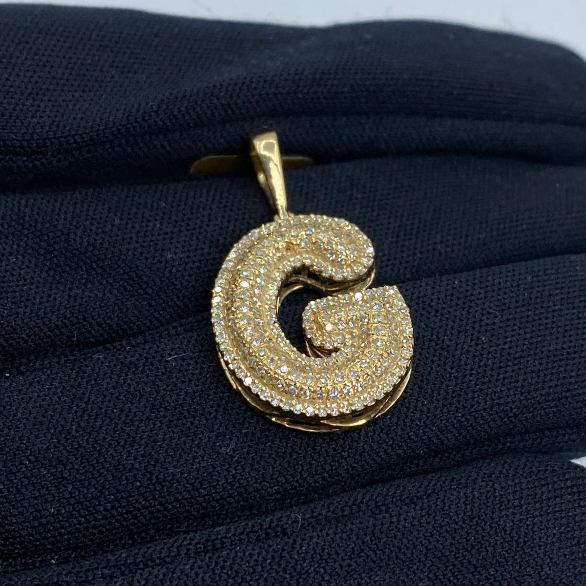 Initial G Bubble Diamond Pendant - additional product view 4