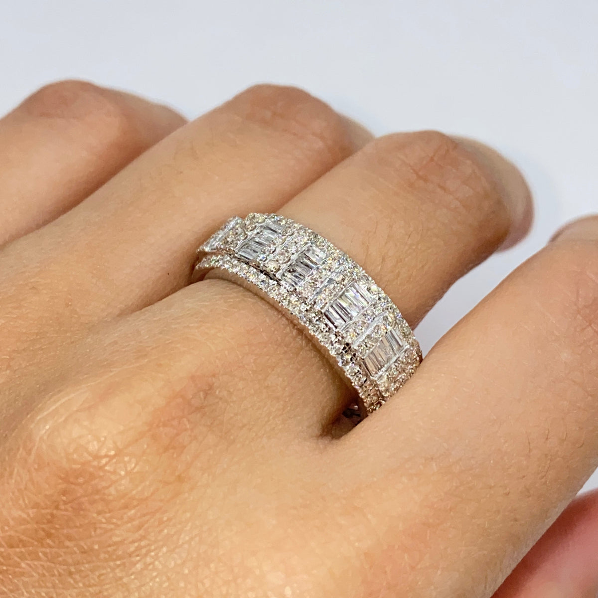 14K Gold Succession Diamond Baguette Ring - additional product view 5