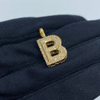 Initial B Bubble Diamond Pendant - additional product view 4