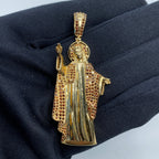 14K Gold Jesus Diamond Pendant - additional product view 2