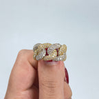 14K Gold Two-Tone Cuban Link Diamond Ring - additional product view 7