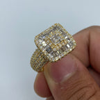 14K Gold Square Diamond Baguette Ring - additional product view 2
