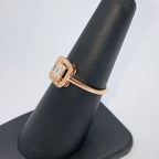 14K Gold Palace Square Halo Diamond Baguette Engagement Ring - additional product view 11
