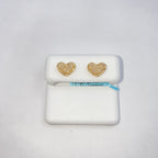 14K Gold Icy Heart Halo Diamond Earrings - additional product view 4