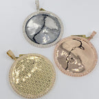 10K Gold Circle Photo Diamond Pendant - additional product view 12