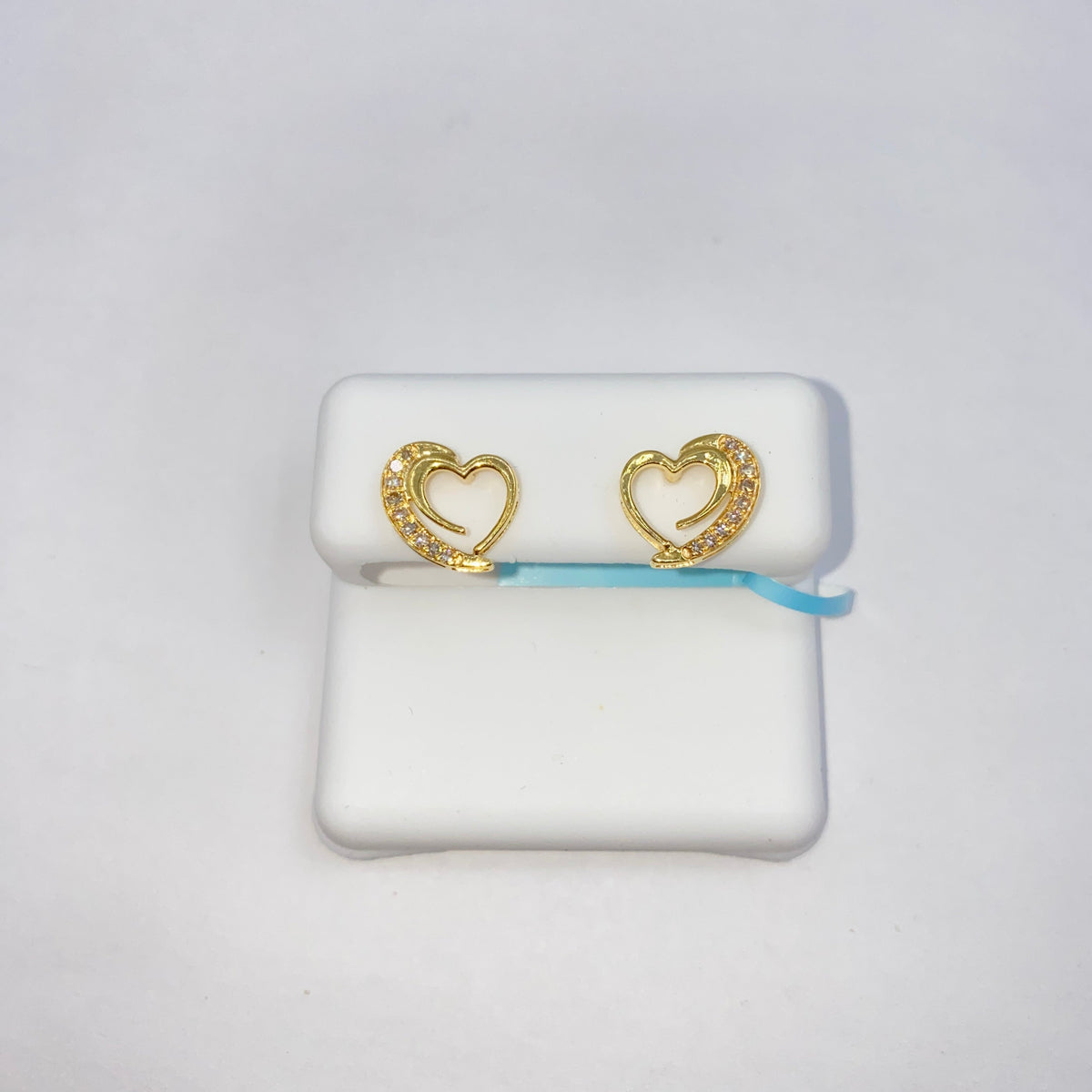 14K Gold Protect Heart Diamond Earrings - additional product view 4