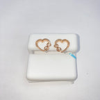14K Gold Heart Infinity Diamond Earrings - additional product view 6
