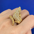 14K Gold Alligator Diamond Ring - additional product view 2