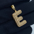 Initial E Bubble Diamond Pendant - additional product view 3