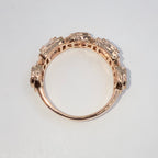 14K Gold Circle Square Diamond Baguette Ring - additional product view 6
