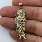 14K Gold Saint Jude CZ Pendant - additional product view 2