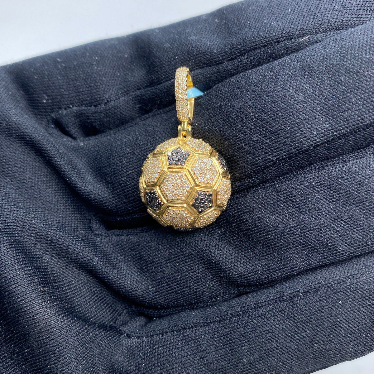 14K Gold Soccer Ball Diamond Pendant - additional product view 3