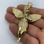 14K Gold Baby Angel Pendant 3.0 in - additional product view 4