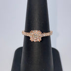 14K Gold Rosebud Halo Diamond Engagement Ring - additional product view 7