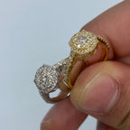 14K Gold Circle Diamond Engagement Ring - additional product view 8