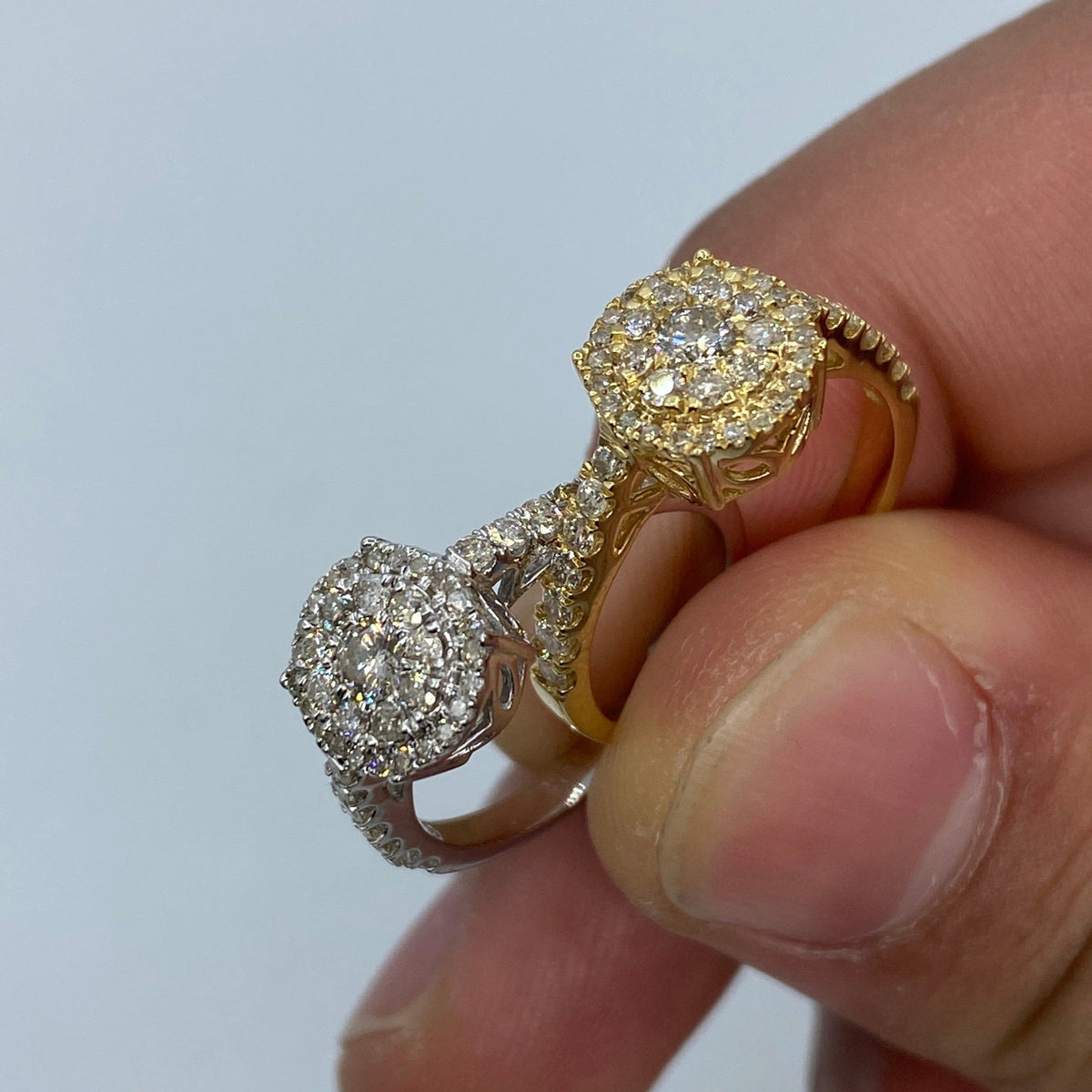 14K Gold Circle Diamond Engagement Ring - additional product view 8