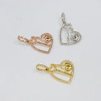10K Gold Key & Lock Heart Diamond Pendant - additional product view 3