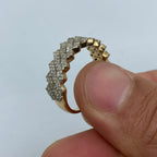 10K Gold Closed Cuban Link Diamond Ring - additional product view 4