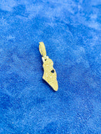 14K Gold Israel Diamond Pendant in white gold - close-up product photo