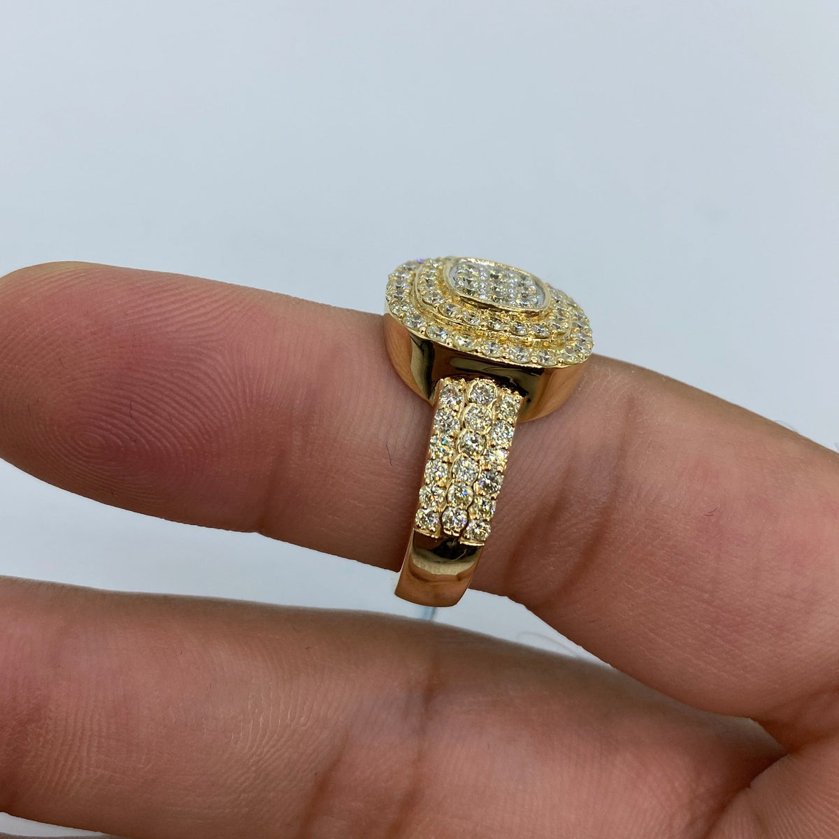 14K Gold Square Madrid Diamond Ring - additional product view 4
