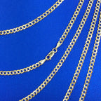 3.5mm Two-Tone Flat Cuban Link Chain 16–24 in - additional product view 3