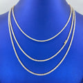 10K Gold Shine Diamond Tennis Chains 16–20 in in yellow gold, Medium - close-up product photo