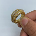 14K Gold Thick Men's Diamond Ring - additional product view 5