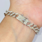 10K Gold Iced Infinity Cuban Link Diamond Bracelet - additional product view 3