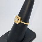 14K Gold Palace Square Halo Diamond Baguette Engagement Ring - additional product view 7