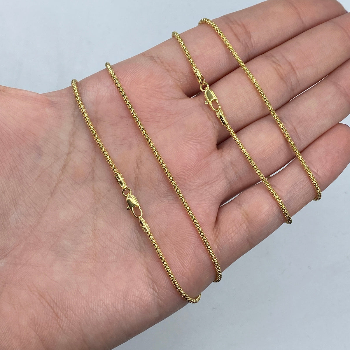 14K Gold 1.6mm Popcorn Chain 16 in - additional product view 6