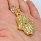 14K Gold Jumbo Hamsa Diamond Pendant - additional product view 3