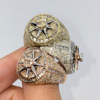 10K Gold Roulette Spinning Diamond Baguette Ring - additional product view 2