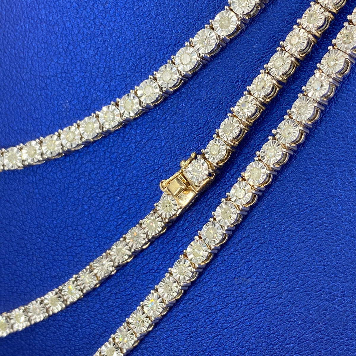 10K Gold Shine Diamond Tennis Chains 16–20 in - additional product view 8
