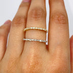 14K Gold Diamond Baguette Band Ring - additional product view 7