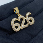 14K Gold 626 Area Code Diamond Pendant - additional product view 3