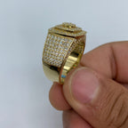 14K Gold Square Belgian Diamond Ring - additional product view 5